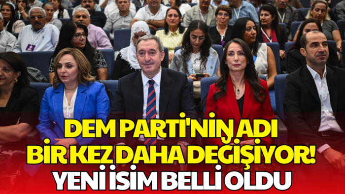 DEM Parti'nin Adı Bir Kez Daha Değişiyor: Demokratik Cumhuriyet Hareketi